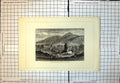 Old Print View From Burns Monument Calton Hill Edinburgh Crags Houses 292J