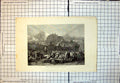 Old Print Signing The Covenant Greyfriars Churchyard Edinburgh Castle 293J