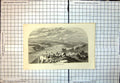Antique Print Gulf Yedda Japan Men Seated Logs Bay Boats Mountain 1859 321J 19th