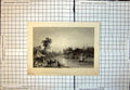 Old River Barrada Ancient Pharpar Syria Camels Horses Tents Trees 327J