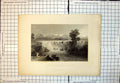 Antique Print Fall River Cydnus Near Tarsus Waterfall People Bank Side 329J