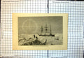 Old Print Vega Winter Quarters Whymper Ww May Ice Bound Ship Dog Sled 359J
