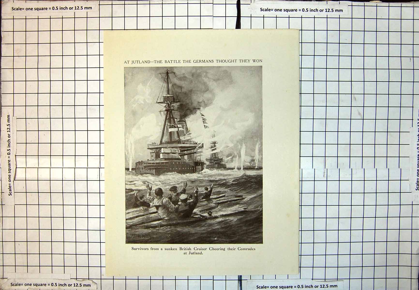 Old Survivors Sunken British Cruiser Jutland Battle Charles Delacy 372J