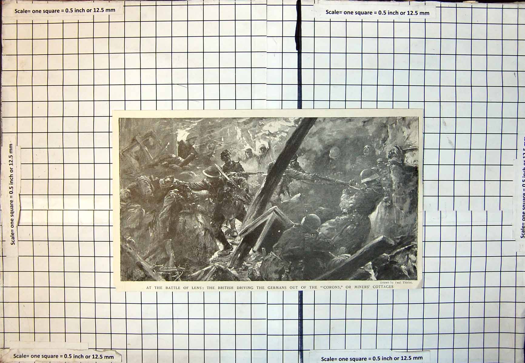 Old Battle Lens British Driving Germans Corons Miner'S Cottages 1917 398J 20th