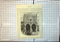 Antique Old Print Bologna Building Foro Dei Mercanti Horse Cart Provisions