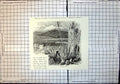 Original Old Antique Print Port Messina Town Bay Ships Mountains