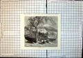 Original Old Antique Print On Beach Naples Vesuvius Erupts Fishing Boats