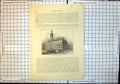 Original Old Antique Print Technical College Bradford Horses Cart Street