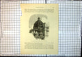 Original Old Antique Print Radcliffe Library From Quadrangle Brasenose Oxford