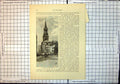 Original Old Antique Print All Saints Church From High Street Oxford