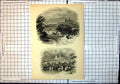 Original Old Antique Print Views Lincoln Town Cathedral River Horses Cart