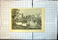 Original Old Antique Print Prudhoe Castle Northumberland