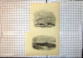 Original Old Antique Print Plymouth View Town Reading From Caversham Hill