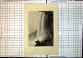 Antique Old Print Horse Shoe Fall Niagara Entrance Cavern English Side C 1865
