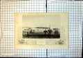 Original Old Antique Print Sweaborg Town Distance Islands Ships Sea