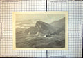 Antique Old Print Wilsons Promontory Cliffs Ships Stormy Sea Victoria 1886 19th