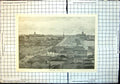 Original Old Antique Print Melbourne City Looking East 1886 19th