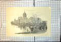 Old Antique Print Melbourne Exhibition Building Swans Lake Gardens 1886 19th