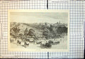 Original Old Antique Print Hyde Park Sydney Trees Horses Carriages 1886 19th