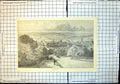 Original Old Antique Print Parramatta Australia View Town A Henry Fullwood 1886