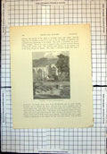 Original Old Antique Print Dorchester The Chancel Before Restoration