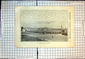 Original Old Antique Print Brighton Cricket Ground E Hawkins