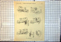 Antique Print Opportunist Car Puncture Back Truck Greyhounds Hustling 1927 20th
