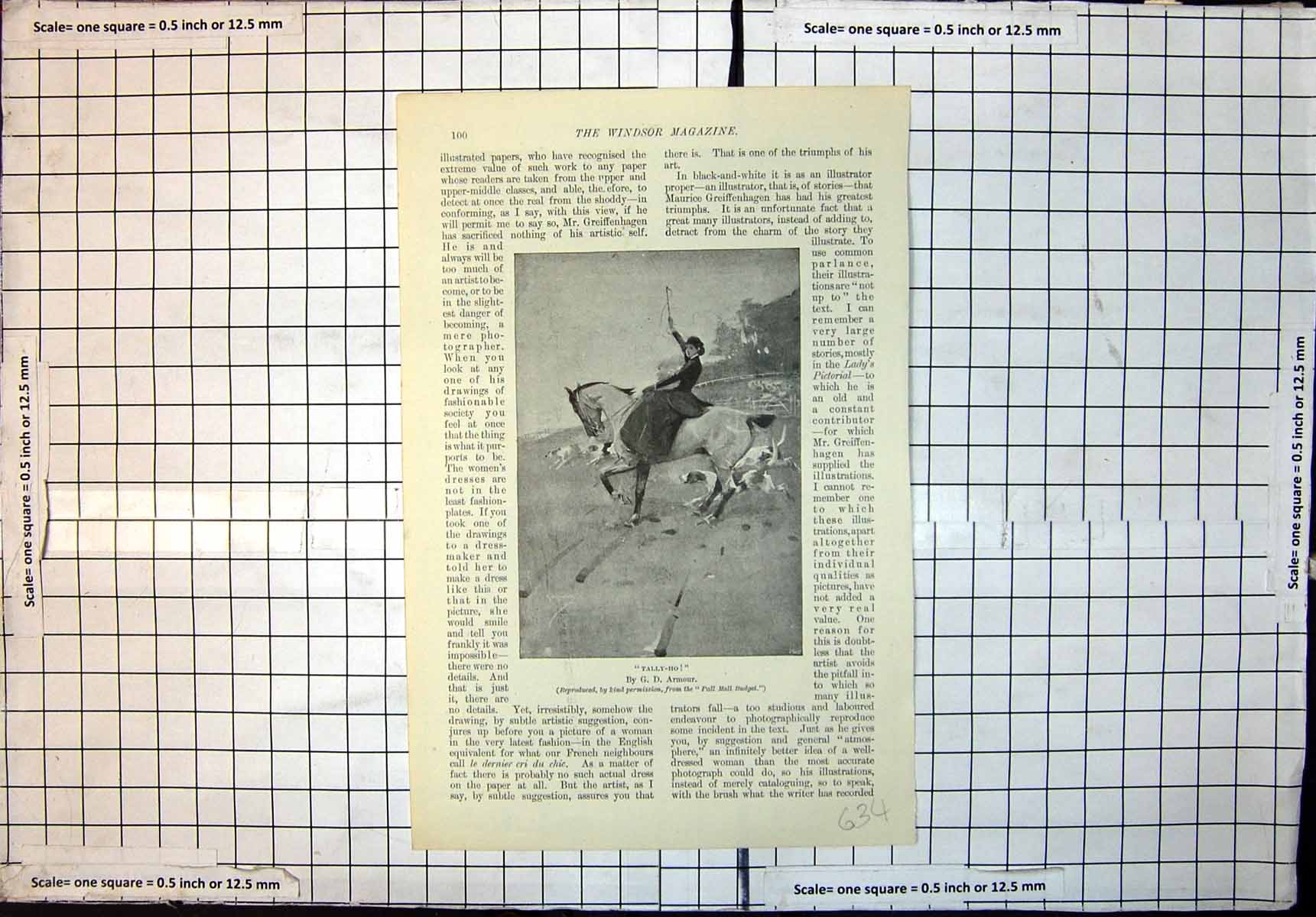 Old Print Tally Ho Lady Horse Hounds Steeplechasing Returning After Fall