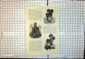 Old Print Mantle A La Mode Henry 11 Toquet Chapeau Collarette Muff Shoes