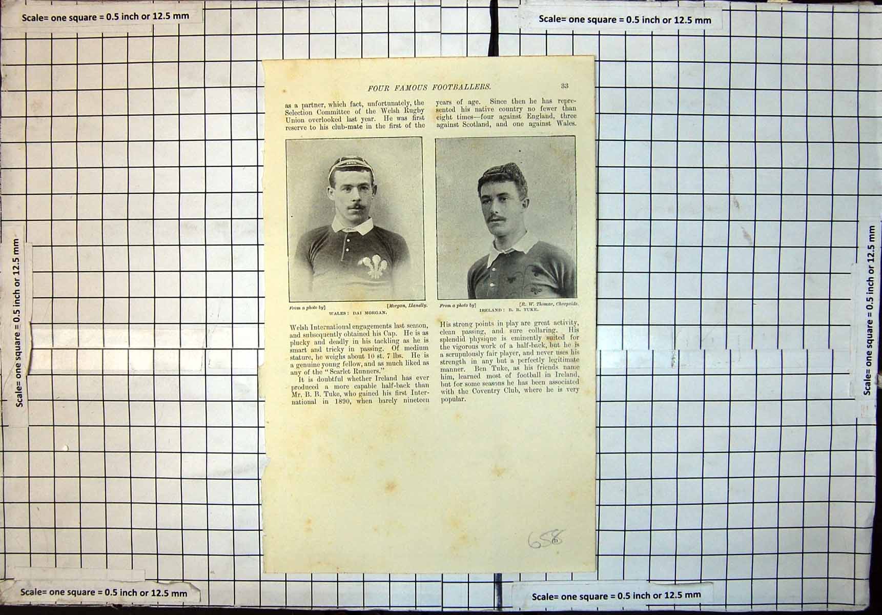Old Footballers Wales Dai Morgan Ireland B Tuke Song January Longfell