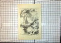 Antique Print Riverside Greeting Lady Man Boat Lord Chancellors Court Judge