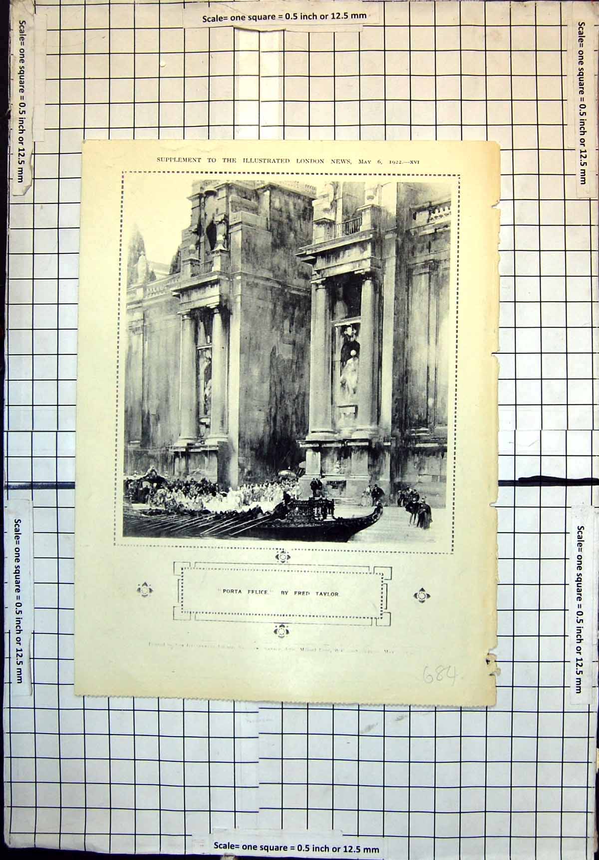 Old Print Porta Felice Fred Taylor Viscount Morley House Lords 1921 1922 20th
