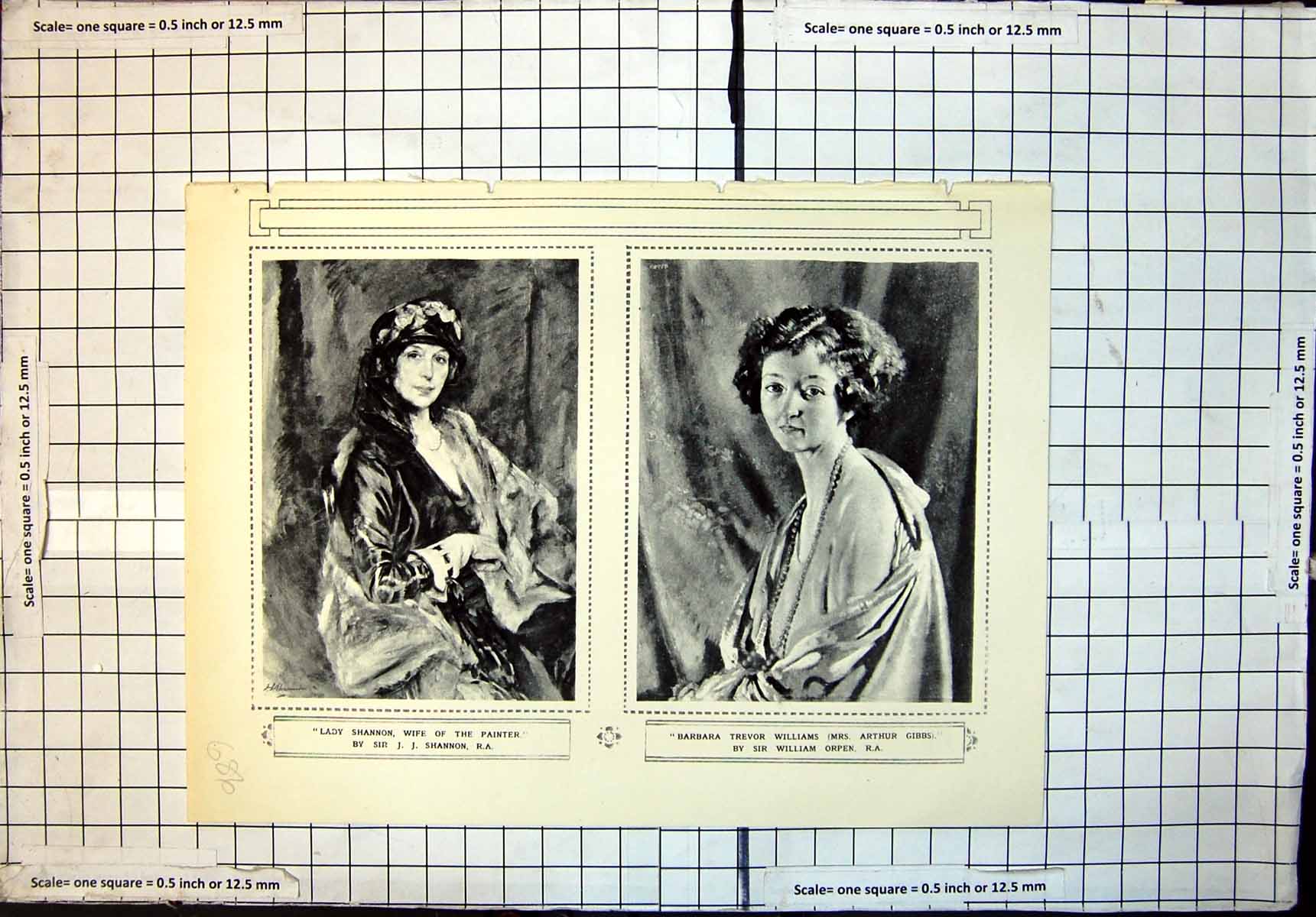 Antique Old Print Lady Shannon Barbara Williams Lady Manton Miss Hardman 1922