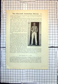 Original Old Antique Print Cricket V Crawford C J Eady