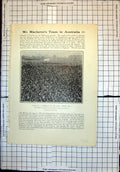Old England V Australia Oval 1896 Crowd Pavilion After Match W Quaife Victorian