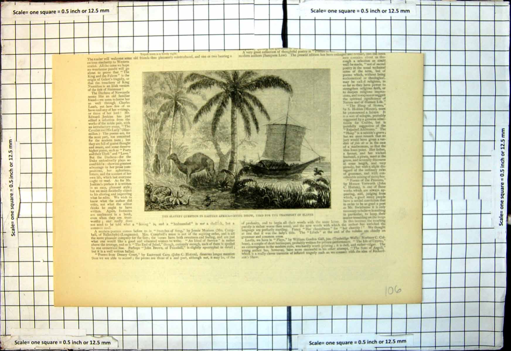 Old Slavery Question Eastern Africa Mtipe Dhow Used Transport Slaves