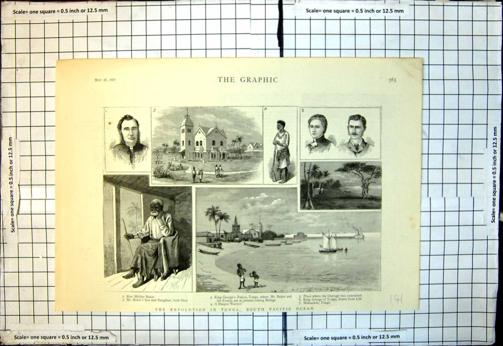 Old Revolution Tonga South Pacific King Georges Palace Rev S Baker 18 19th