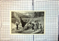 Original Old Antique Print Indians British Columbia Pitching Dug Out Canoe 1893