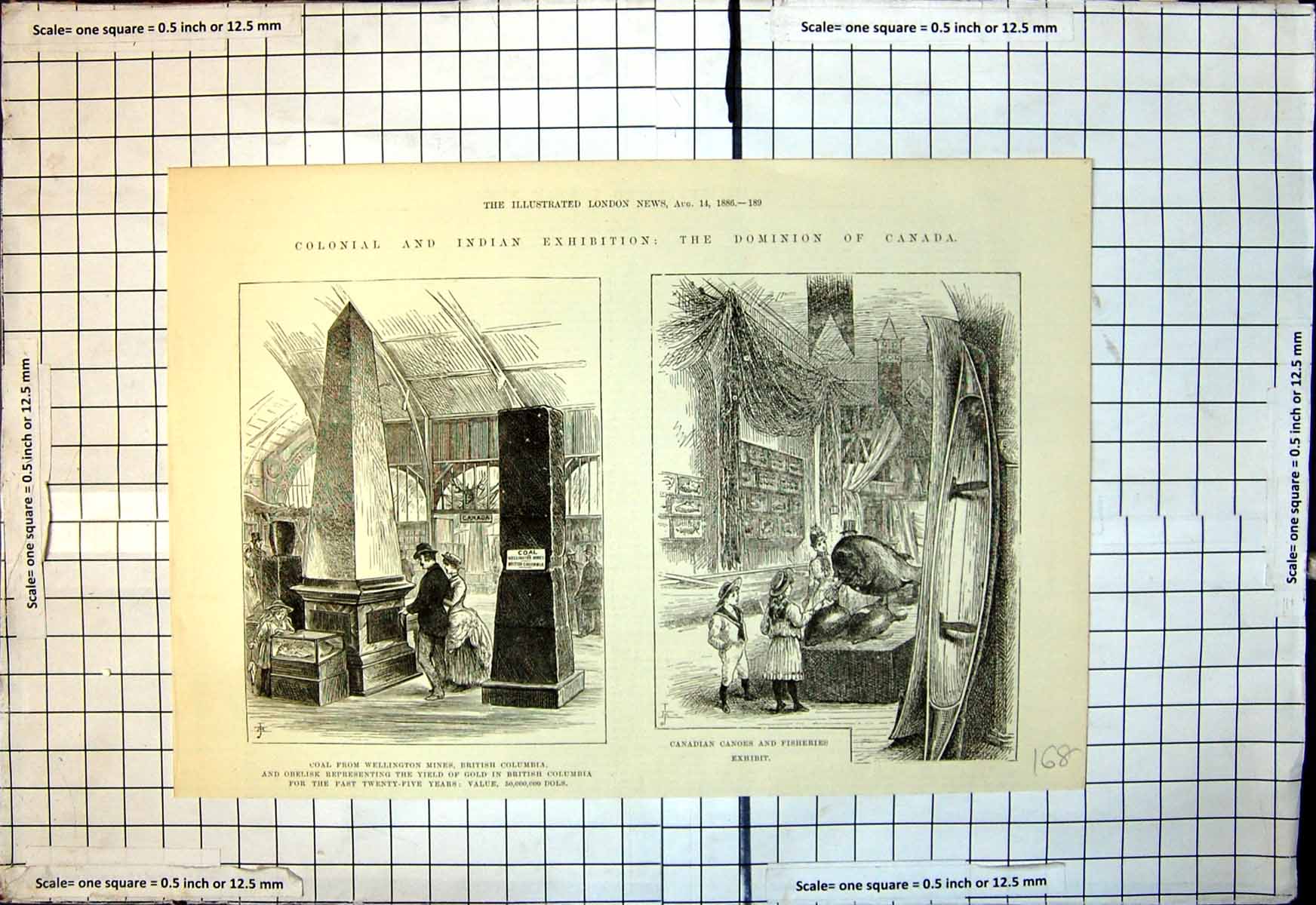 Old Colonial Exhibition Dominion Canada Canoes Fishery Coal Obelisk18 19th