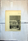Antique Old Print Festivities Russia Imperial Visit Monastery Troitsa 1874 19th