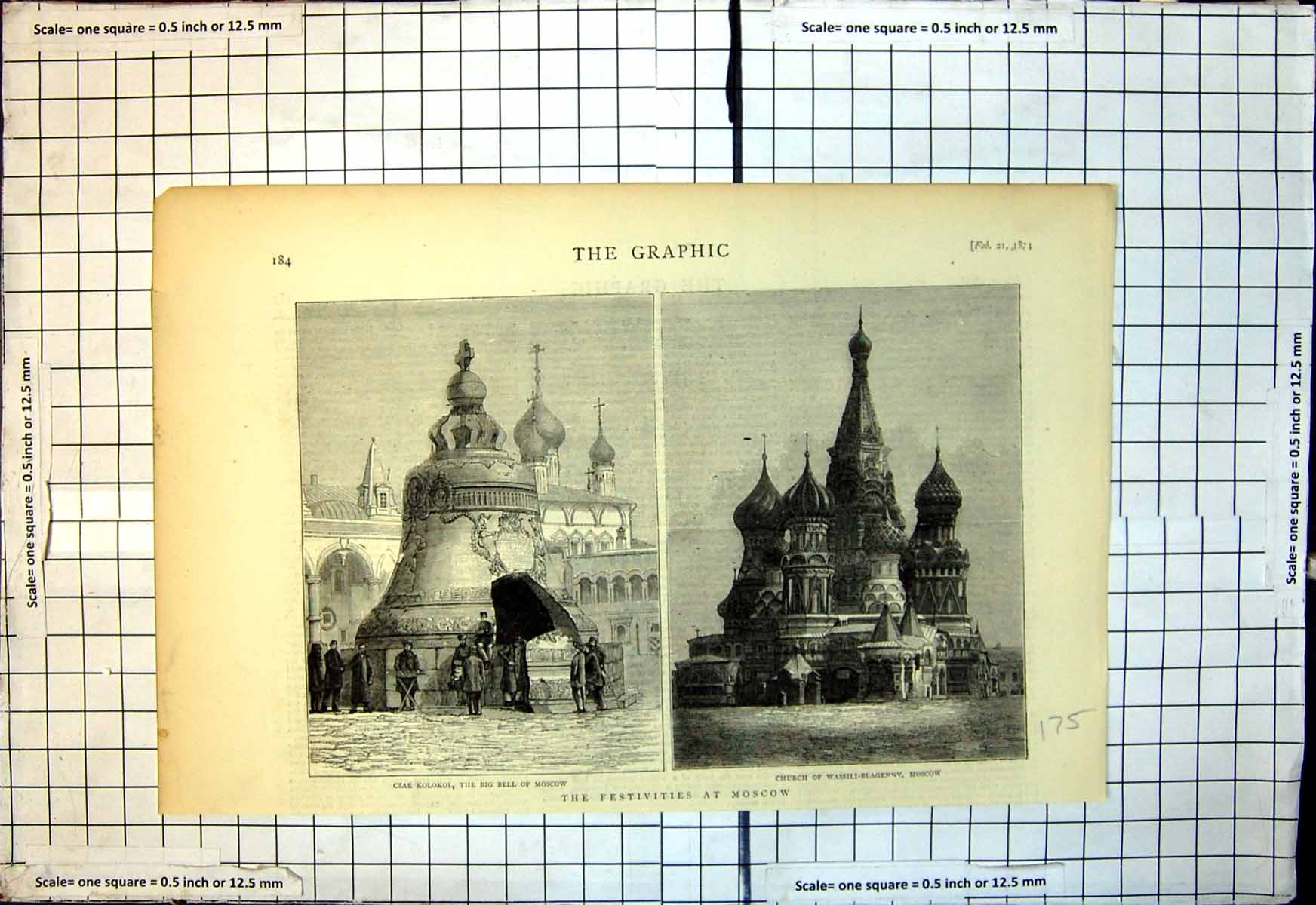 Old Festivities Moscow Czar Kolokol Big Bell Church Wassili Blagenny1