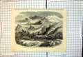 Old Antique Print Burning Russian Settlements Mouth Amoor By Chinese 1858 19th