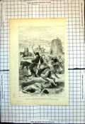 Antique Print Turkoman Raid Carrying F Prize W Simpson Afghan Boundary 1877