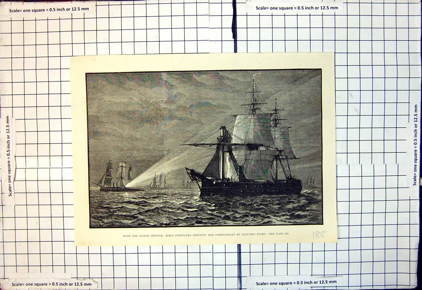 Old With Sailor Princes Hms Cleopatra Shifting Foretopmast Electric