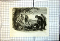 Original Old Antique Print Burial Mr Burke By Mr Howitts Party 20th Century