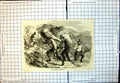Original Old Antique Print GDiggers Out Prospecting Climbing Hills 1863 19th