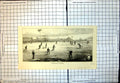 Antique Old Print Cricket Match Zanzibar Players Head Dress Spectators 1875