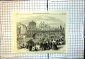 Old Visit King Victor Emmanuel Venice Decorated Bridge Grand Canal 18 19th