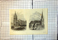 Antique Print R C Church Wellington N Z St Andrews Church Ter Langton 1869 19th