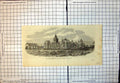 Old Antique Print New Zealand Government House Canterbury Province 1864 19th